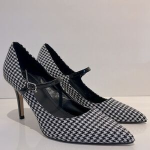 Marc Fisher Black/White Houndstooth Heel Pumps Shoes‎ Size 9